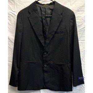 Arrow Men’s Pinstripe Blazer Suit Jacket Black Size 16 Regular (36”Chest)